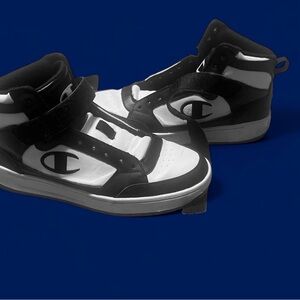Champion men’s size 12 Black and White High-Top Sneakers